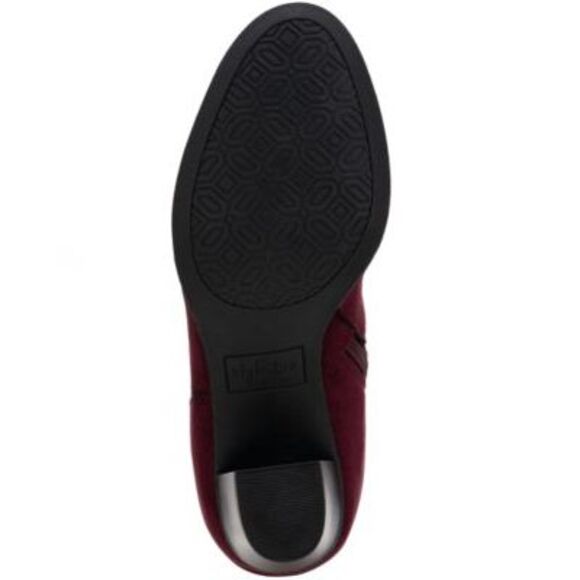 STYLE & COMPANY Womens Burgundy Addyy Round Toe Block Heel Boots Shoes 5.5 M - Picture 4 of 4